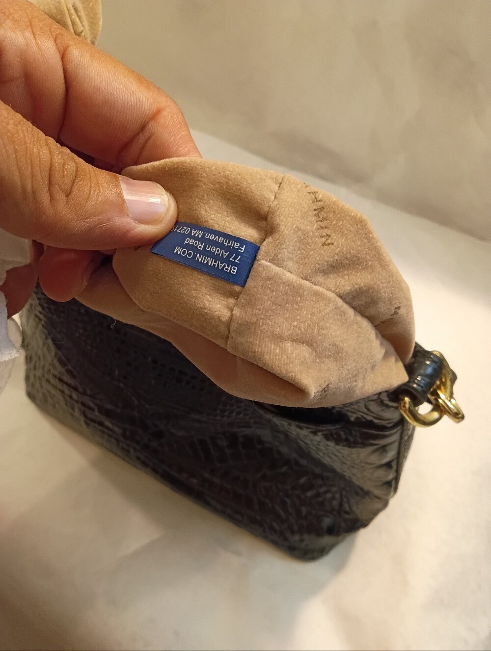 Brahmin Small Croc-Embossed Crossbody Bag - Picture 11 of 15